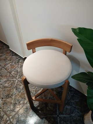 Taburete Sklum Madera y Tela nuevo