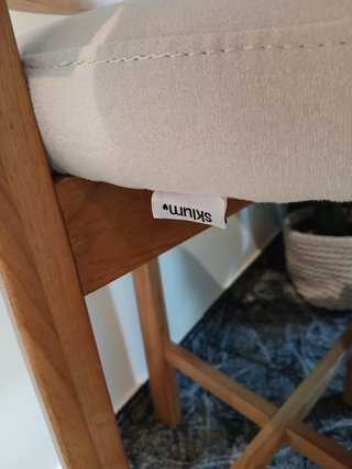 Taburete Sklum Madera y Tela nuevo