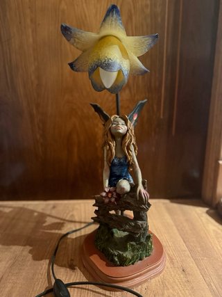 Lámpara Decorativa Hada Ninfa Resina