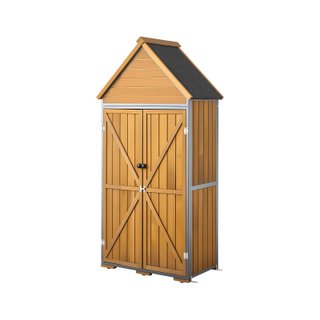 Capanno da Giardino in Legno e Metallo con Ripiani