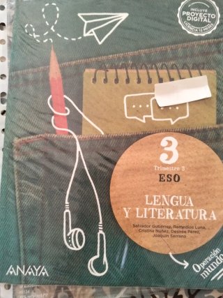 Libro lengua y literatura 3ºESO ANAYA