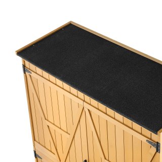 Capanno da Giardino in Legno con Chiave e Ripiani