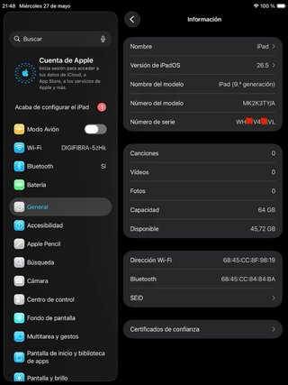 iPad 9ª Generación / 64 Gb / Wifi / 10.2 Pulgadas