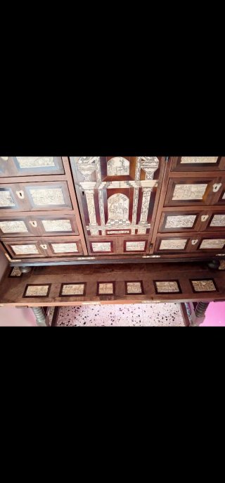 Bargueño Hispano Filipino S. XIX con mesa
