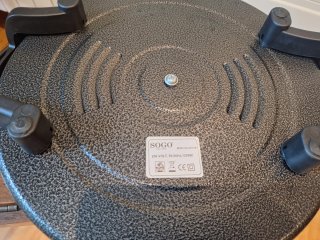 Paellera Eléctrica Negra con Tapa Transparen