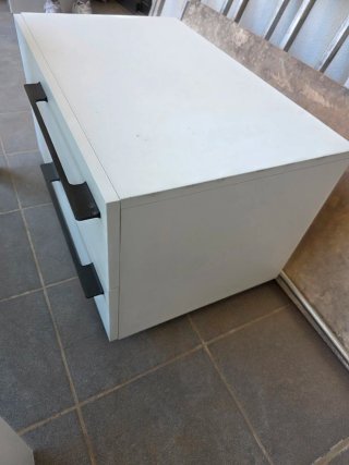 Armario de baño metálico blanco
