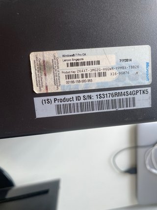 PC Lenovo i3-2120 4GB RAM 500GB HDD W7