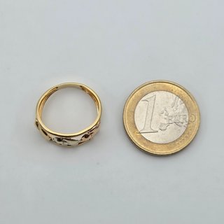 Anillo Elefantes Oro Combinado 18k. Peso: 1.25 g