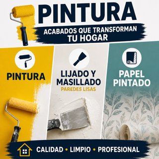 Servicios de Pintura, Lijado y Papel Pintado
