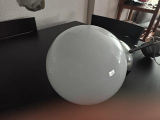 Lámpara colgante IKEA cristal y metal