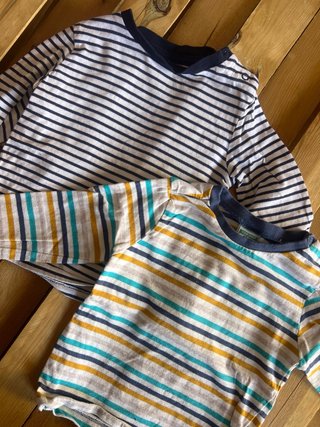 Lote 10 camisetas niño manga larga 12-18 meses