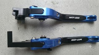 Maneta Freno/Embrague MT-03 Ajustable Negra/Azul