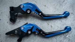Maneta Freno/Embrague MT-03 Ajustable Negra/Azul