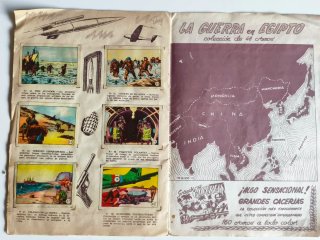 Antiguo Álbum de cromos La Guerra en Egipto Ferma