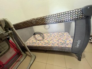 Trona Kinderkraft + Cuna bebé Lionelo 2 en 1