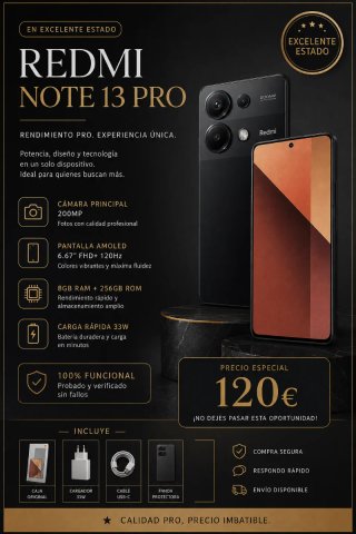 Xiaomi Redmi Note 13 Pro 256GB Nero