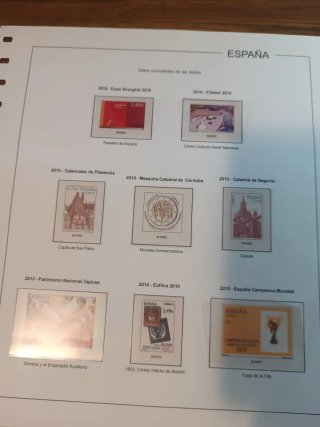 Suplemento Filatélico España 2010 Sellos