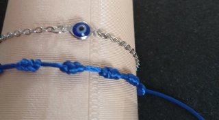 Conjunto Pulseras Protección Ojo Turco y 7nudos