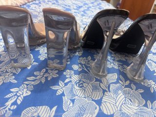 Zapatos de tacón transparentes talla 37