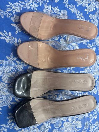 Zapatos de tacón transparentes talla 37