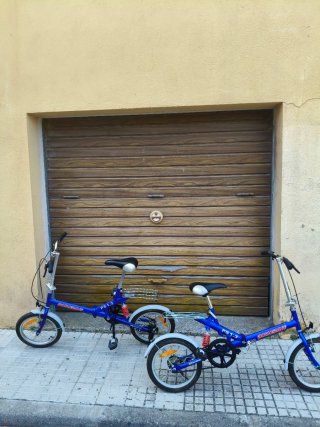 Bicicletas plegables azules