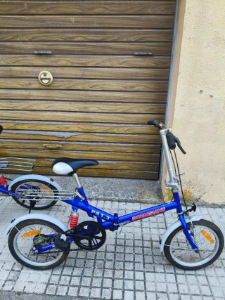 Bicicletas plegables azules