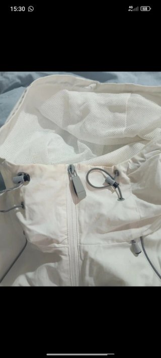 Chaqueta impermeable unisex blanca