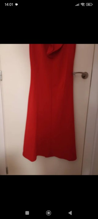 Vestido rojo fiesta espalda descubierta