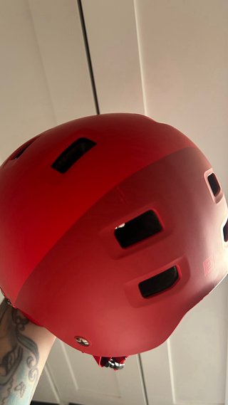 Casco de protección rojo Btwin