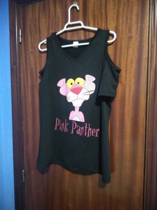 Camiseta Tirantes Mujer Pantera Rosa Talla M