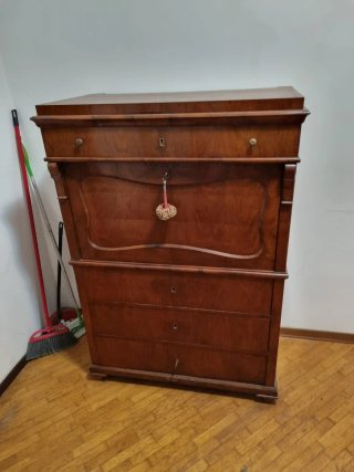 Scrivania Austriaca in Legno - Mobile a Ribalta