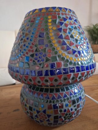Lámpara Mosaico Cristal Multicolor