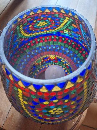 Lámpara Mosaico Cristal Multicolor