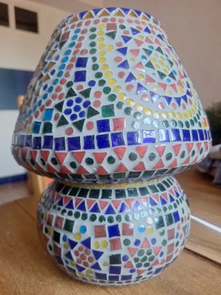 Lámpara Mosaico Cristal Multicolor