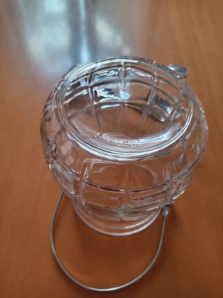 Secchiello ghiaccio con pinza Vintage Vetro traspa