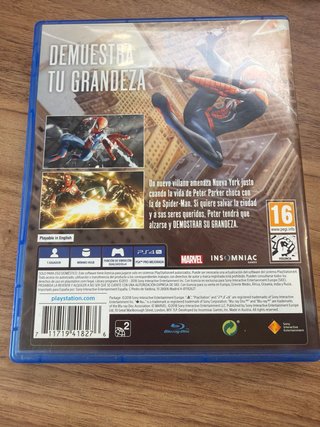Juego de spider-man en version ps4