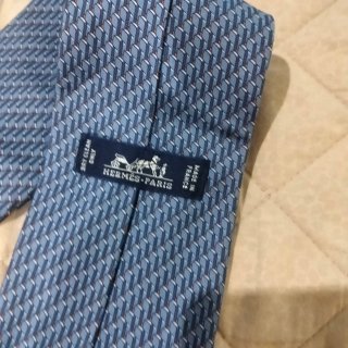 Cravatta Hermes Blu/Grigio