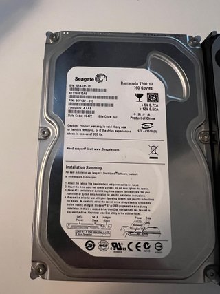 Lote 2 Discos Duros SATA WD 500GB y Seagate 160GB
