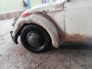 Coche Antiguo Juguete Blanco