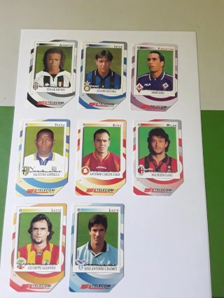 8 Schede Telefoniche Panini Calcio Introvabili