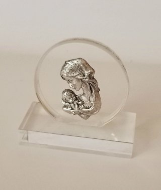 Bassorilievo in argento Madonna con Bambino