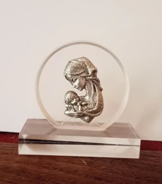 Bassorilievo in argento Madonna con Bambino