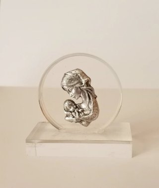 Bassorilievo in argento Madonna con Bambino