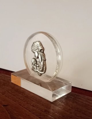 Bassorilievo in argento Madonna con Bambino