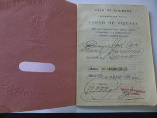 Antigua Libreta Bancaria -C.Ahorros Banco Vizcaya