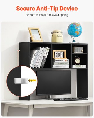 Organizer da Scrivania in Legno Nero 1 Livello