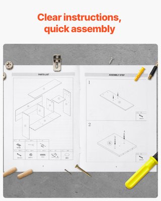 Organizer da Scrivania in Legno Nero 1 Livello