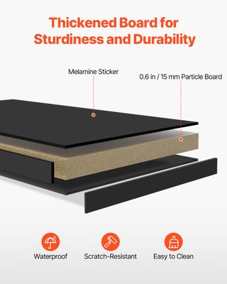 Organizer da Scrivania in Legno Nero 1 Livello