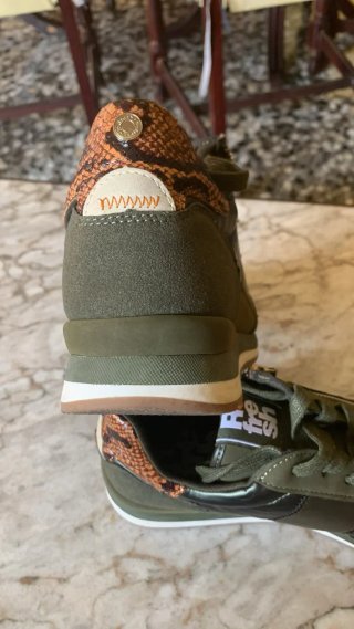 Zapatillas Refresh Verde Militar con Cremallera