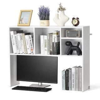 Libreria da Scrivania in Legno Bianco per Casa